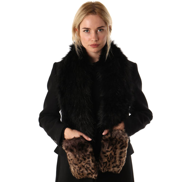 Belmore Boutique black faux fur pocket stole. 