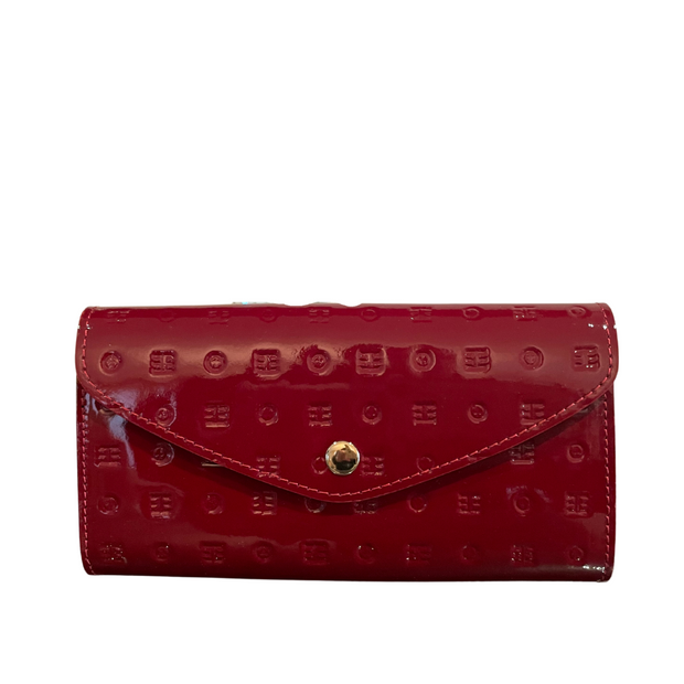 Arcadia Red Flappy Multi Pockets Wallet - Belmore Boutique