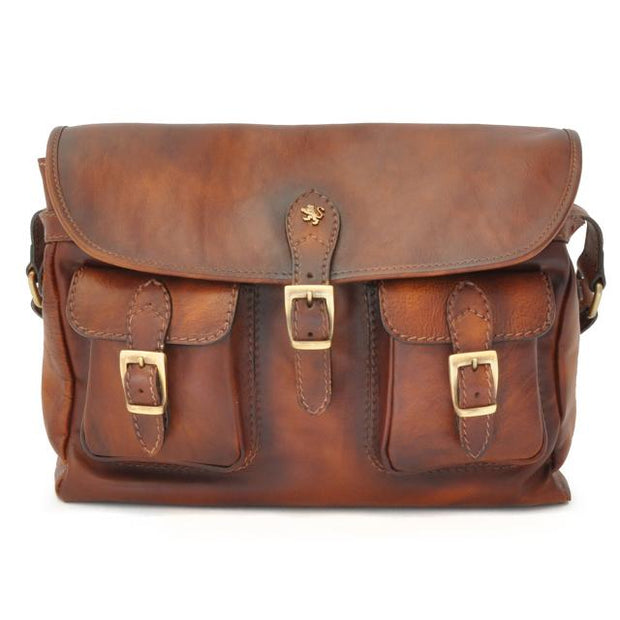 Pratesi brown Maremma leather shoulder bag. 