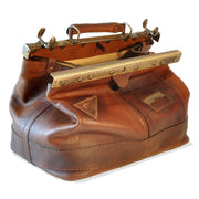 Pratesi San Casciano brown leather handbag. 
