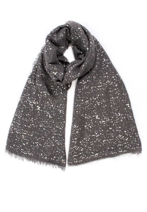 Dark Grey Scarf with Metallic Speckles - Belmore Boutique