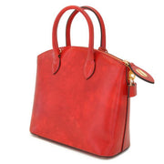 Pratesi Versilia Small red leather hand bag. 