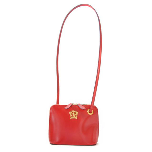 Pratesi Roccastrada red calf leather shoulder bag. 
