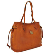 Pratesi Vetulonia brown leather handbag. 