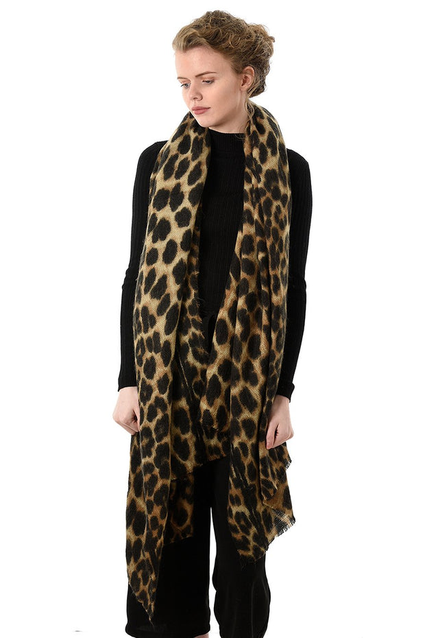 Leopard Print Blanket Scarf - Belmore Boutique
