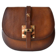Pratesi Pelago brown calf leather shoulder bag. 