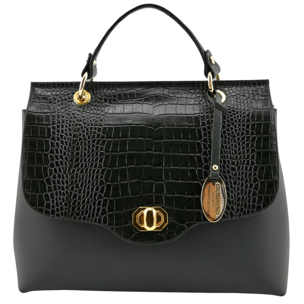 Giordano black Guilia leather handbag. 