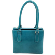 Giordano Tiffany teal leather handbag. 