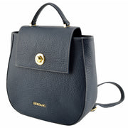 Giordano blue Athena leather backpack. 