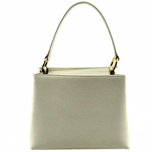 Giordano white Cassidy leather handbag. 