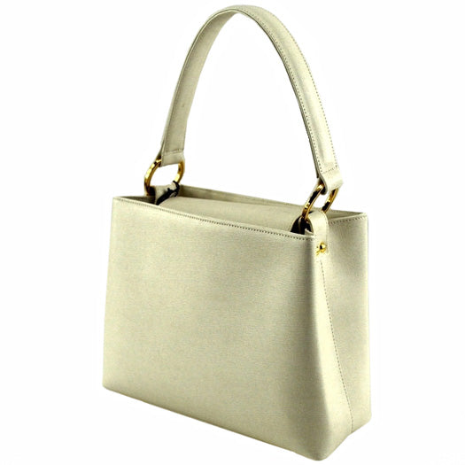 Giordano white Cassidy leather handbag. 