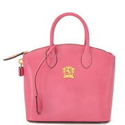 Pratesi Versilia Small pink leather hand bag. 