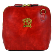 Pratesi Volterra red leather shoulder bag. 